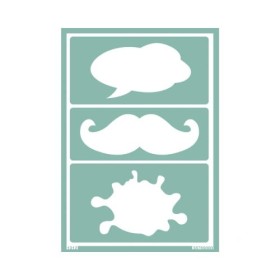 Stencil cloud / mustache A5
