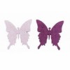 Wooden Butterflies, 3cm/8pcs, rose/burgundy
