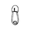Rubberstamp safety pin
