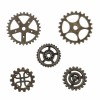 Steampunk gears, 17-25mm, 10 pcs
