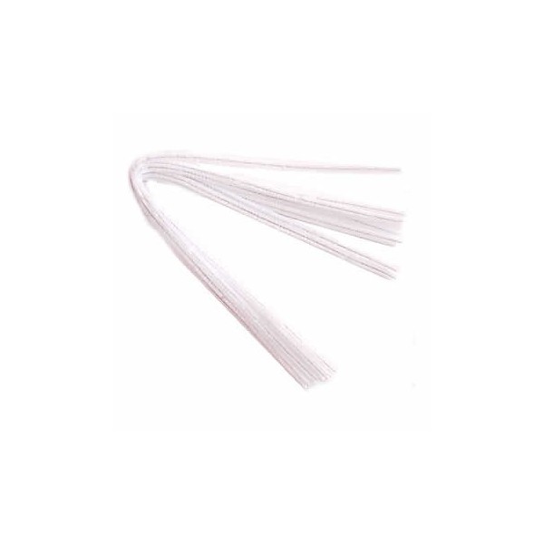 Pipe cleaners, 10 pces, white