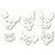 Assorted cardboard Masks for children, 6 pcs