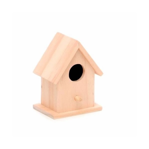 Wooden bird house 7.5x5.5x10cm