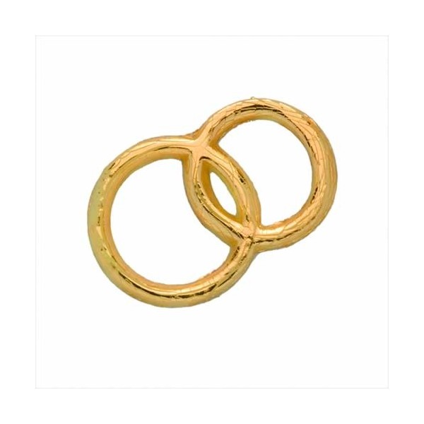 Decorative Wax Wedding rings, gold, 3x2cm
