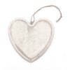 Coeur en bois 15x14x1.5cm blanc