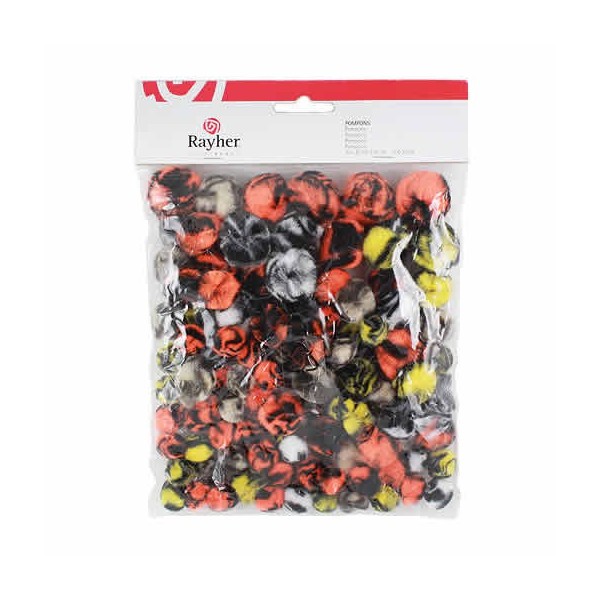 Pompons mix animal, 100 pces