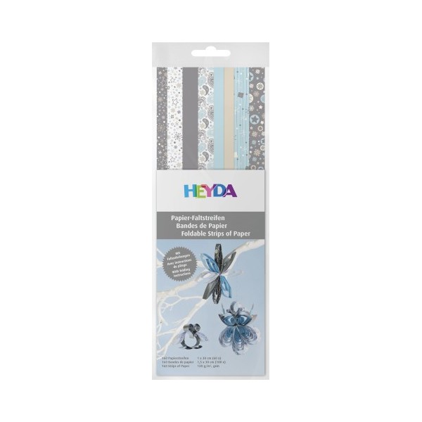 Quilling Stripes silver/blue mix patterned