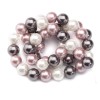 Frischwasseperlen 8mm, grau/weiss/rosa, +/-48pcs