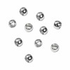 Crimp beads, silver, 4mm, 25 pcs