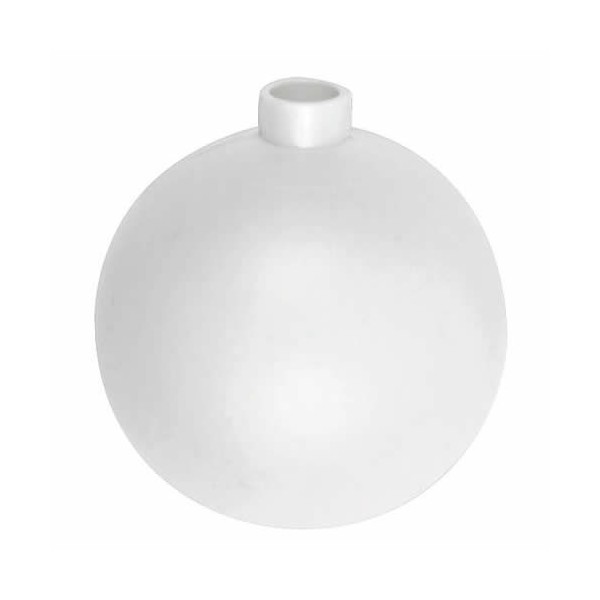 Boule plastique blanc Ø8cm.