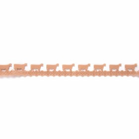 Ruban en feutre vaches, beige