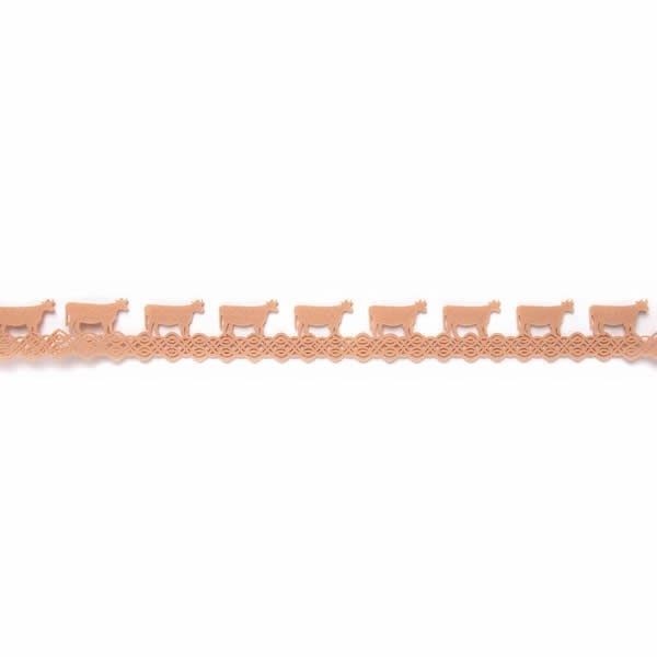 Felt ribbon cows, beige