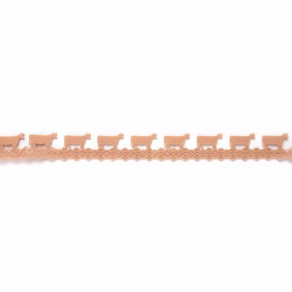 Ruban en feutre vaches, beige