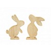 Conejos de madera, 12 cm, 2 pz