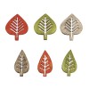 Feuilles en bois, 2cm, 8 pcs