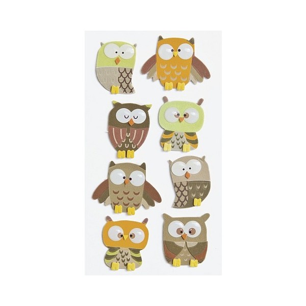 Heyda stickers owl, 8 pcs