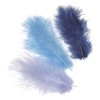 Marabu feathers, blue mix, 15 pcs, 10cm