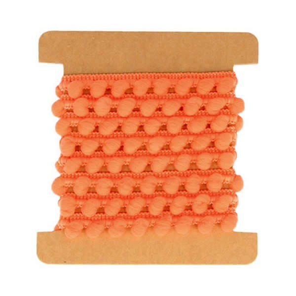 Pompom tape, orange, 1m