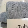 Tube en coton extensible, aspect tricot, 100x8cm, gris