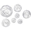 Wire ball mix 3/5/8cm silver, 10pcs