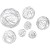 Wire ball mix 3/5/8cm silver, 10pcs