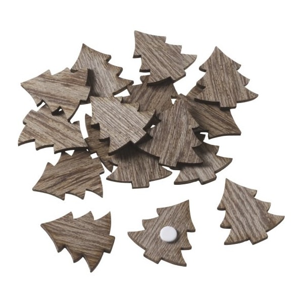 Wood.Trees Deco 2.5cm brown, 24pcs