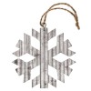 Metal snowflake, 8x8x0.1cm, silver, 1 pce