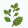 Feuilles de houx enfeutre, 4-9.5cm,15 pcs