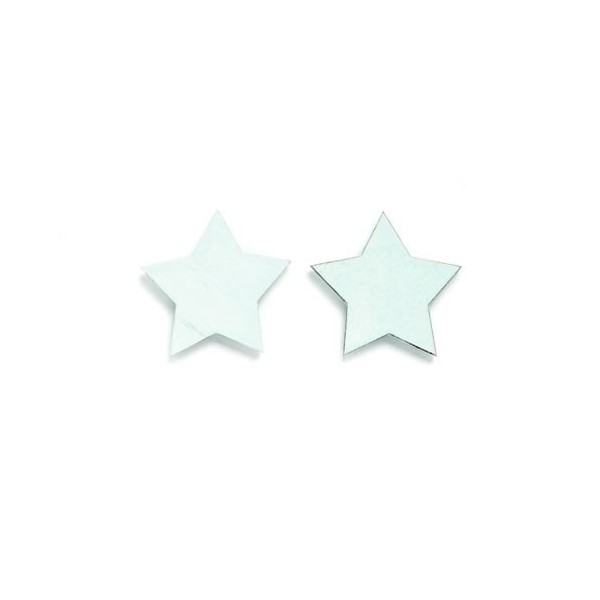 Wooden Stars, 3.8cm, 8 pcs, light blue