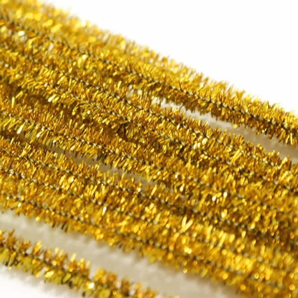 Chenilledraht, 8mm/50cm, 10 pcs, gold