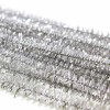 Pipe cleaners, 8mm/50cm, 10 pcs, silver