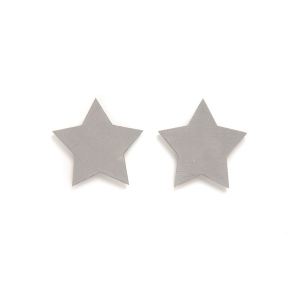 Estrelas de madera, 3.8cm, 8 pz, gris