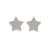 Wooden Stars, 3.8cm, 8 pcs, grey