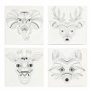 Keilrahmen mit Druck Tiere 20x20cm