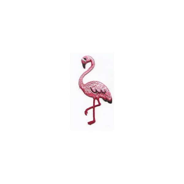 Motiv 4x8cm, flamingo, aufbügelbar