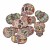 Wooden Buttons Skull, 24.5x17.5mm, 10 pcs