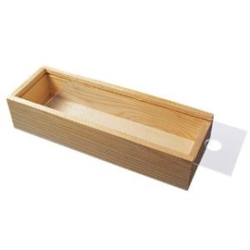 Wooden pencil box, transparent lid