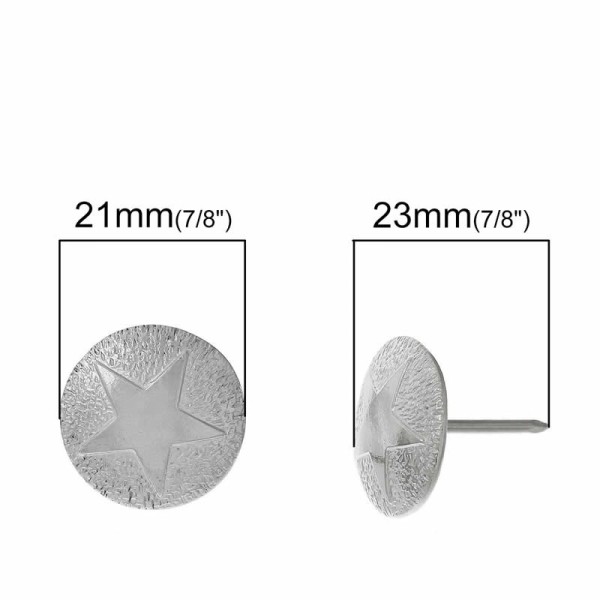 Clou de tapissier, rond, 21mm, 4 pcs