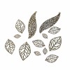 Pendentifs filigrane feuilles 1.3 à 10.4cm, 10 pcs