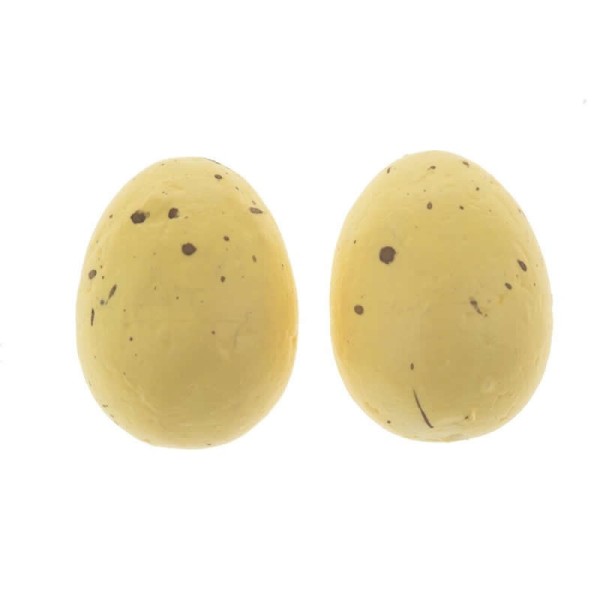 Huevos de codorniz, amarillo, 2.5x1.8cm, 12 pz