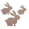 Conejos de madera, 3-5cm, 9 pz