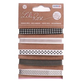 Assortiment de rubans noir/blanc