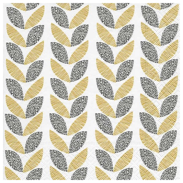 Serviette Graphic Leaves, 1 Stk