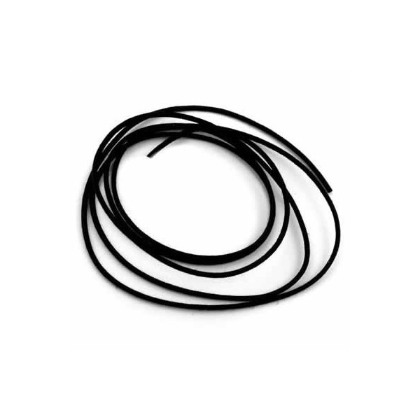 Lacet coton, noir, 1mm/10m