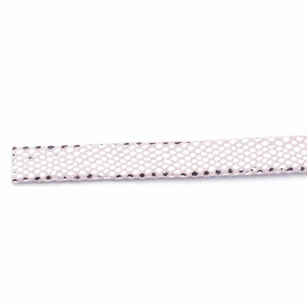 Flat Leather 10mm/20cm, sparkling pink snake slkin