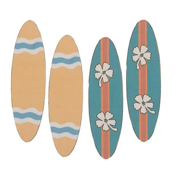 Planche de surf 6.2x1.8cm, 4 pcs