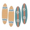 Planche de surf 6.2x1.8cm, 4 pcs