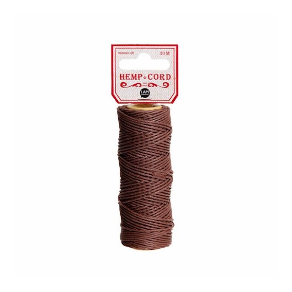 Hemp yarn, brown, 30m
