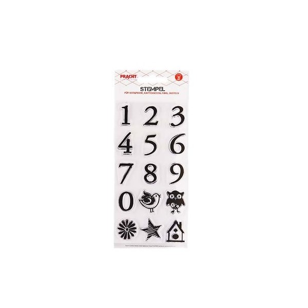 Clear stamps, numbers