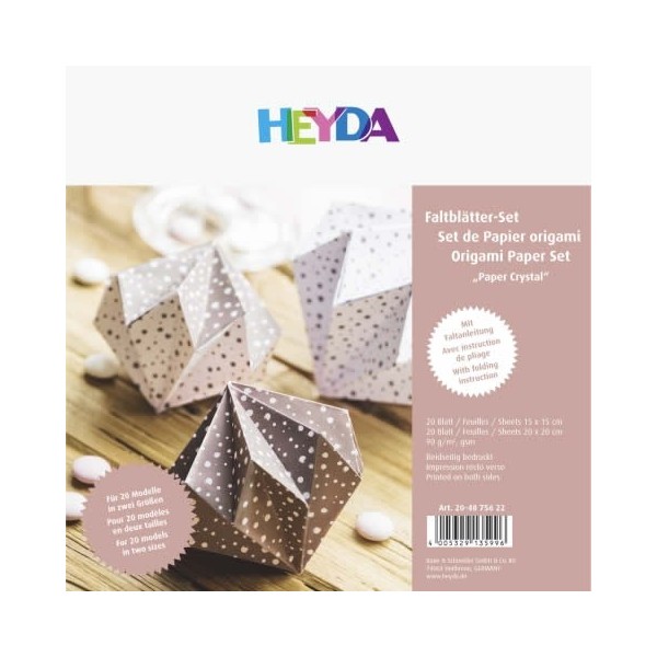 Origami Paper Crystal 40sheets rosa gold